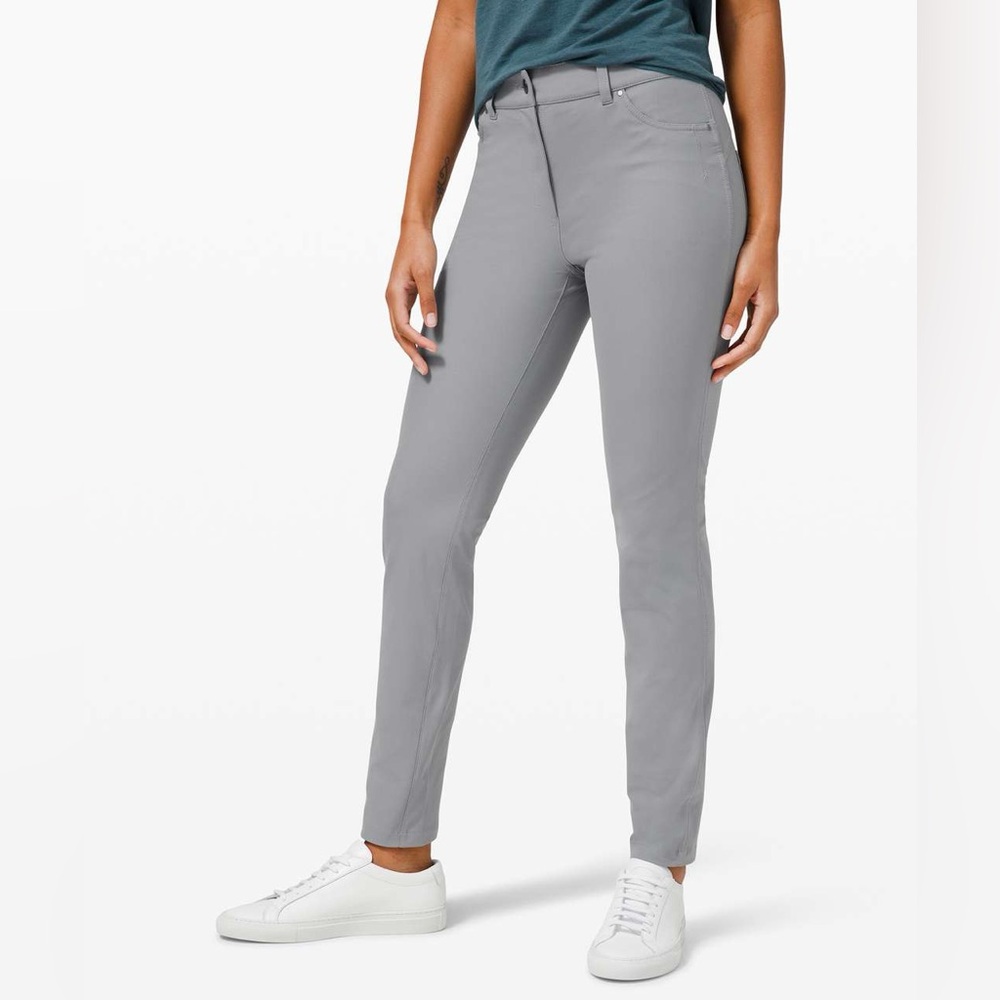 Lululemon City Sleek 5 Pocket Pant 25"- color Rhino Grey (size 4)